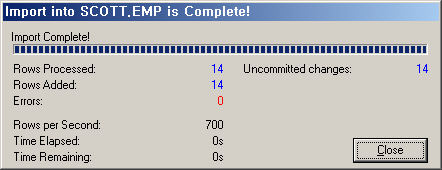 Import 작업 결과