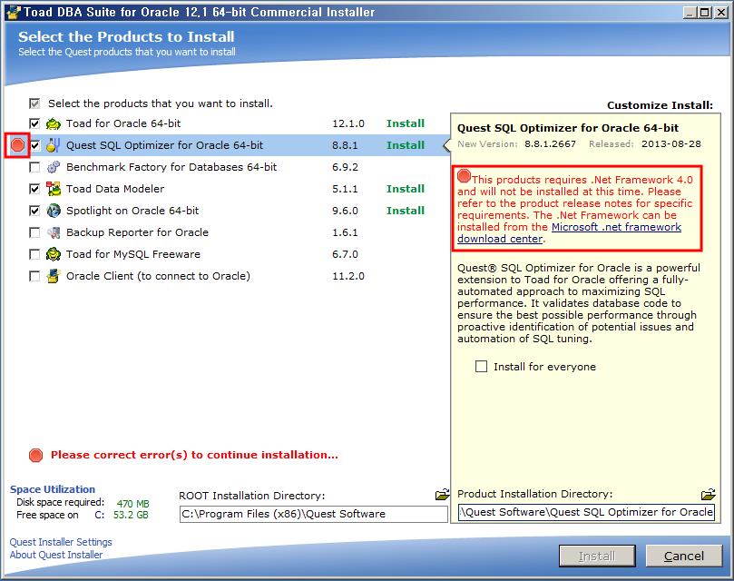 Toad for Oracle Install